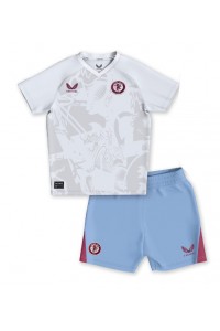 Fotbalové Dres Aston Villa Dětské Venkovní Oblečení 2023-24 Krátký Rukáv (+ trenýrky)